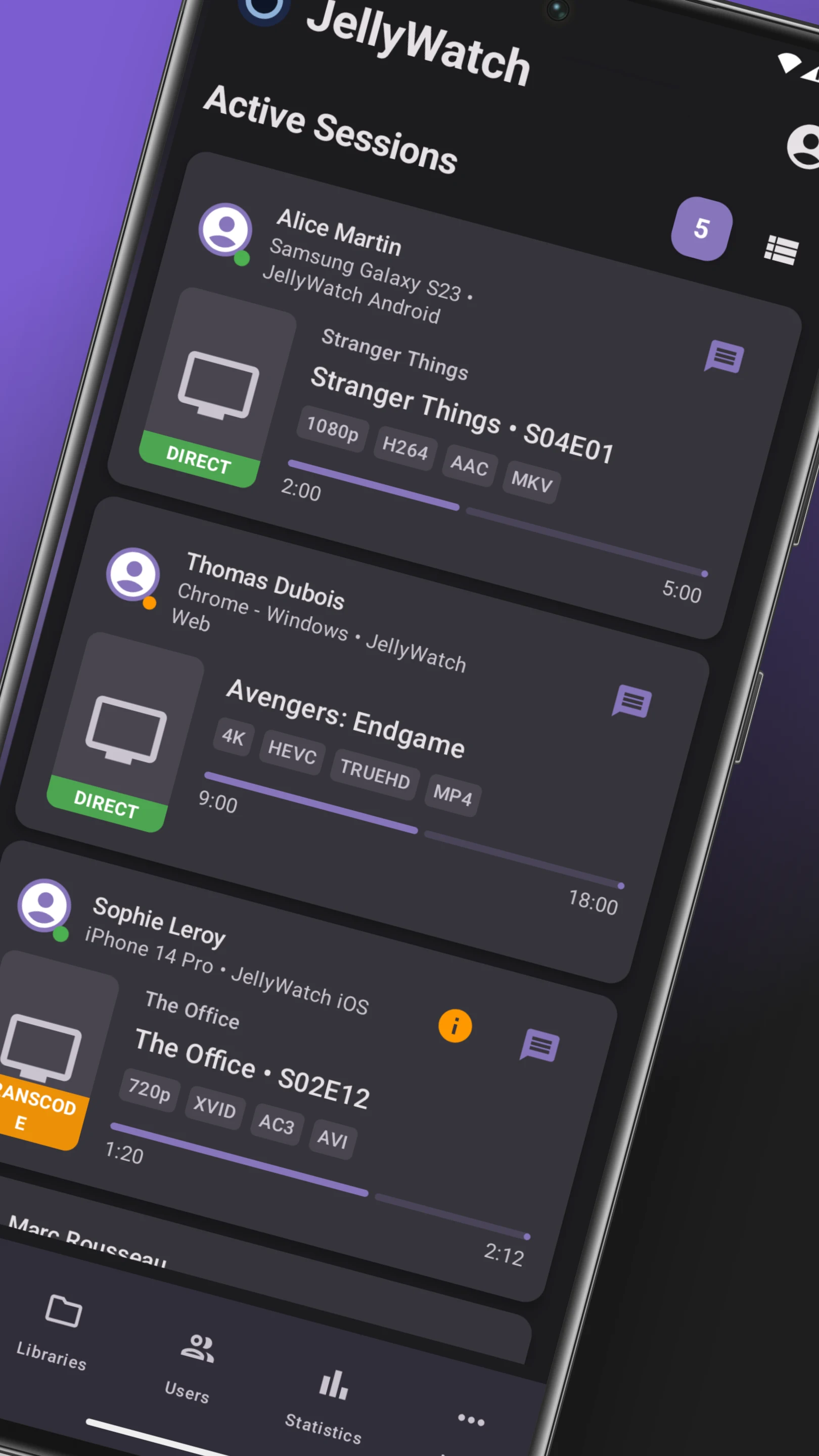 JellyWatch: Jellyfin Admin screenshot